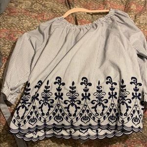 Off the shoulder blouse